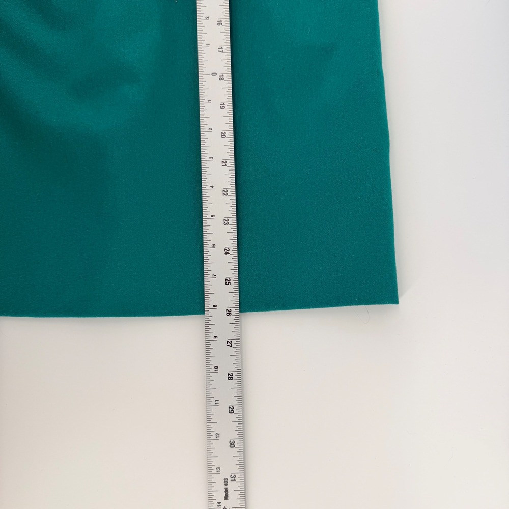 Pendleton Vintage Petite Wool Pencil Skirt High Waist Pleated Teal Green Size 2 - Picture 9 of 10